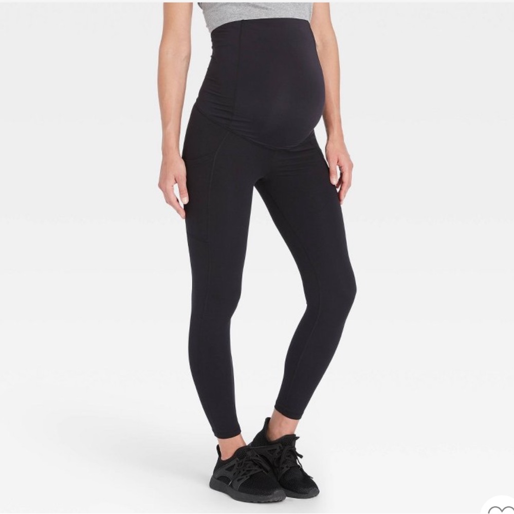 💗NWT Isabel Maternity Over Belly Pocket Active Maternity Legging - Size Small